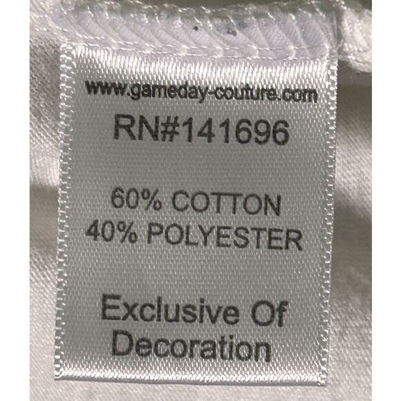 Auburn University War Eagle Front Tie Colorblock Gray & White T-Shirt Small - Picture 6 of 6